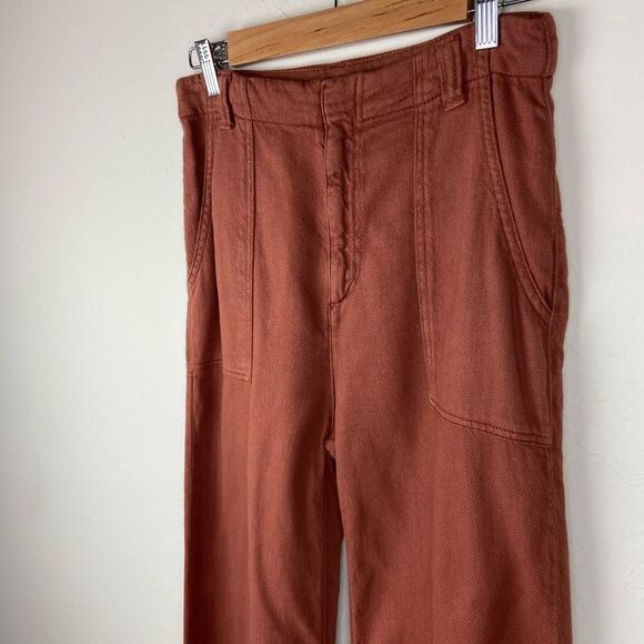 Free People Sunday Skies Wide-Leg Pant - Burnt Orange - Picture 3 of 8